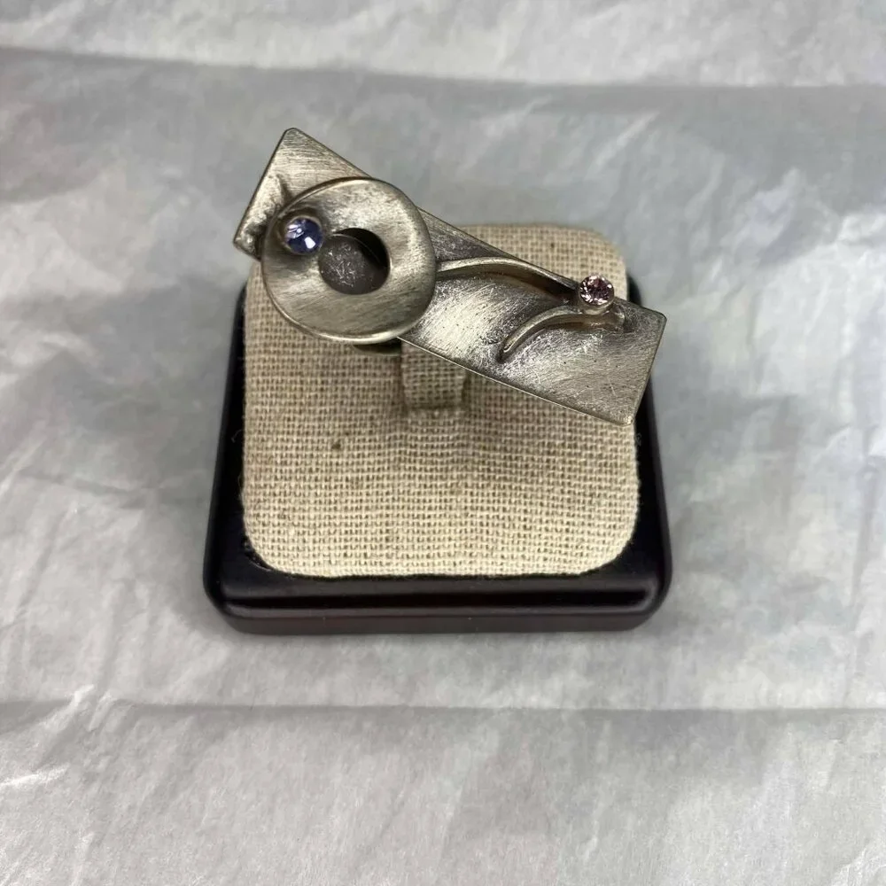 Pewter? -- adjustable art ring - Picture 2 of 6